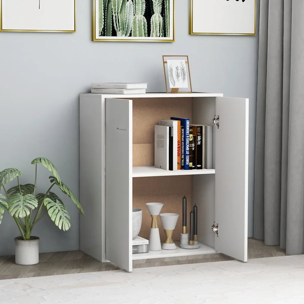 Credenza Bianca 60x30x75 cm in Legno Multistrato 800729