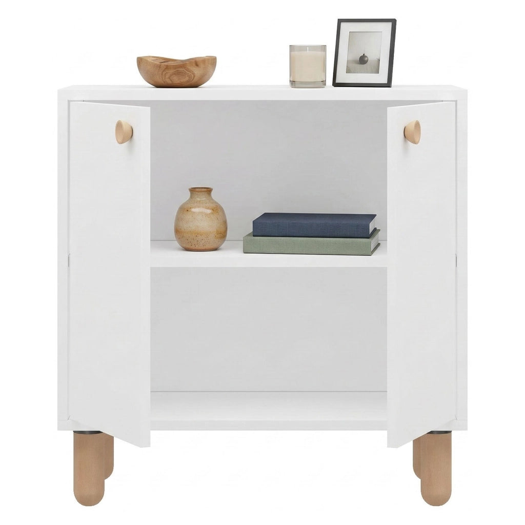 Madia Pontida, Credenza un Ripiano, 72x36x73h cm Bianco