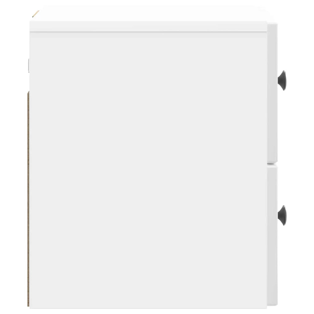 Mobiletto da notte a muro 2 pcs Bianco Lucido 33 x 34,5 x 40 cm 898134