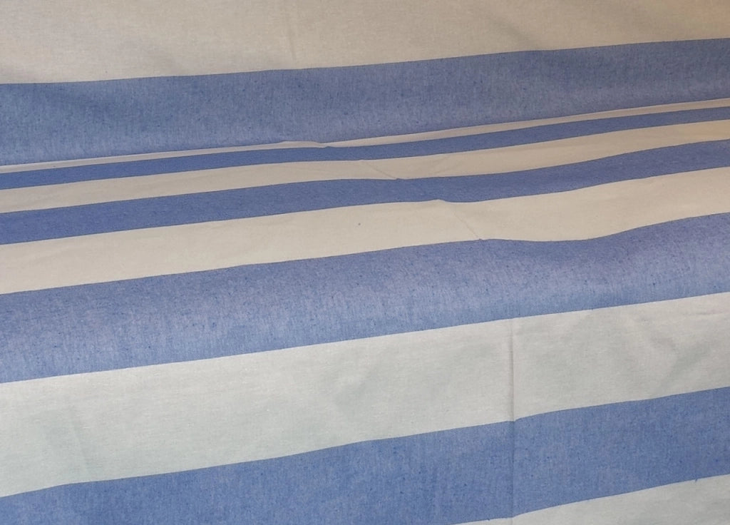 Telo Arredo Granfoulard Copritutto Cotone Made Italy Vari Disegni Arredatutto Copriletto Multiuso - 1 Piazza - Riga Fascia Blu