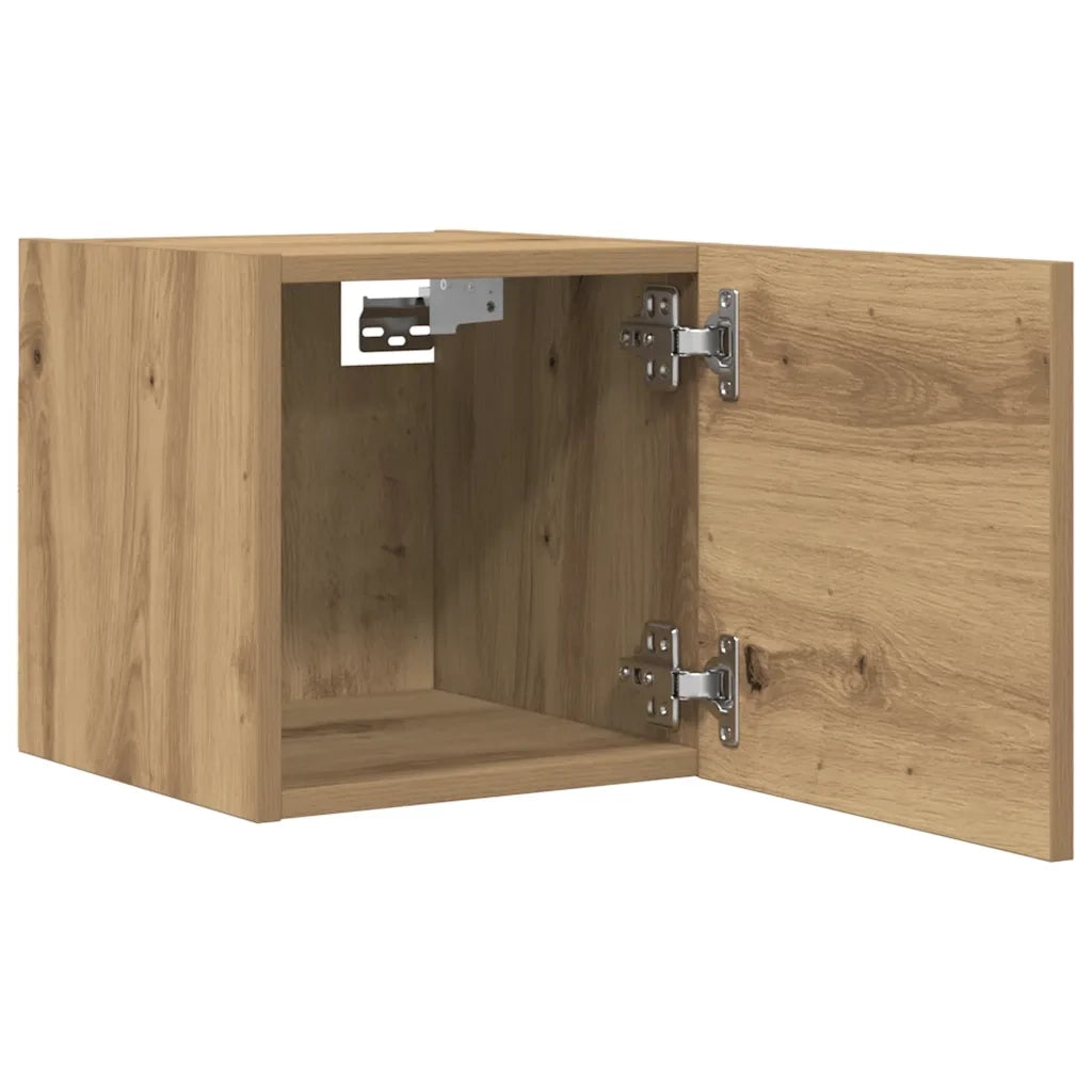 Armadietti TV Montati a Parete 2pz Artigianale 30,5x30x30 cm 856415