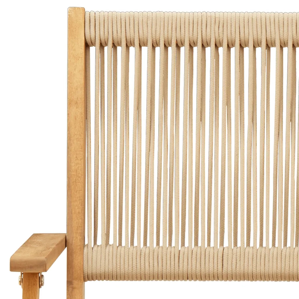 Set da Bistrot 3pz Beige in Polipropilene e Legno Massello 3281855