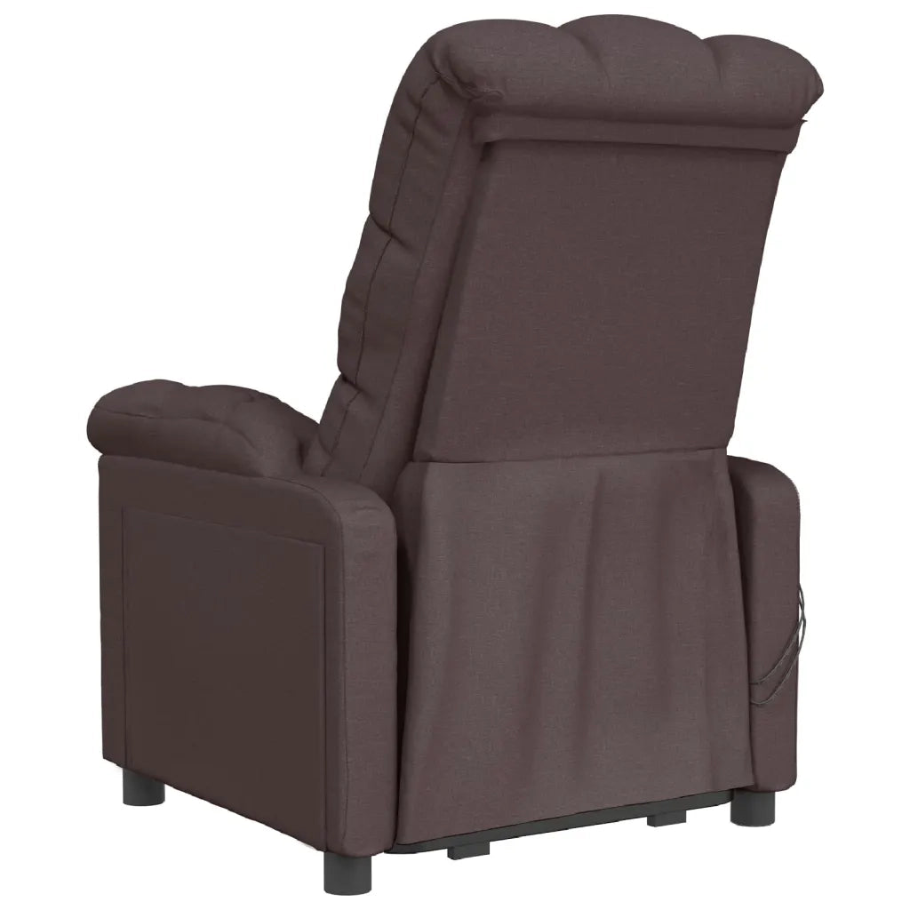 Poltrona Elettrica Massaggiante Marrone Scuro in Tessuto cod mxl 31861