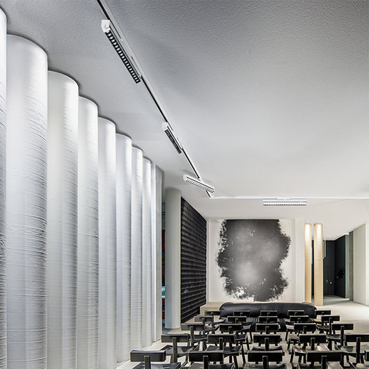 Plafoniera Per Binario Metallo Bianco Acrilico Led 30W 3000K