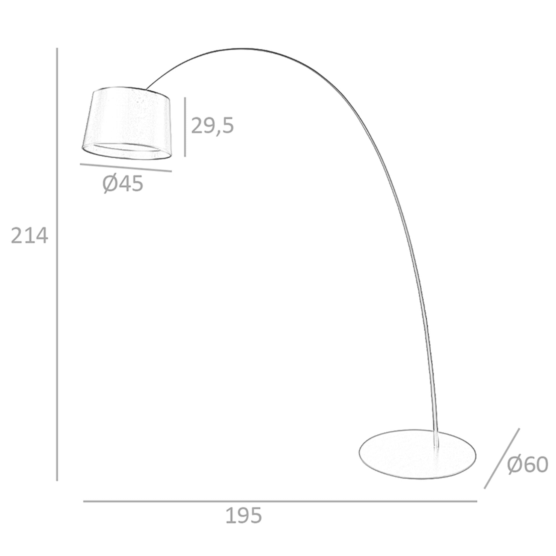 Lampada da terra regolabile in acciaio nero