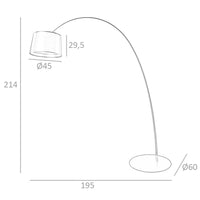 Lampada da terra regolabile in acciaio nero