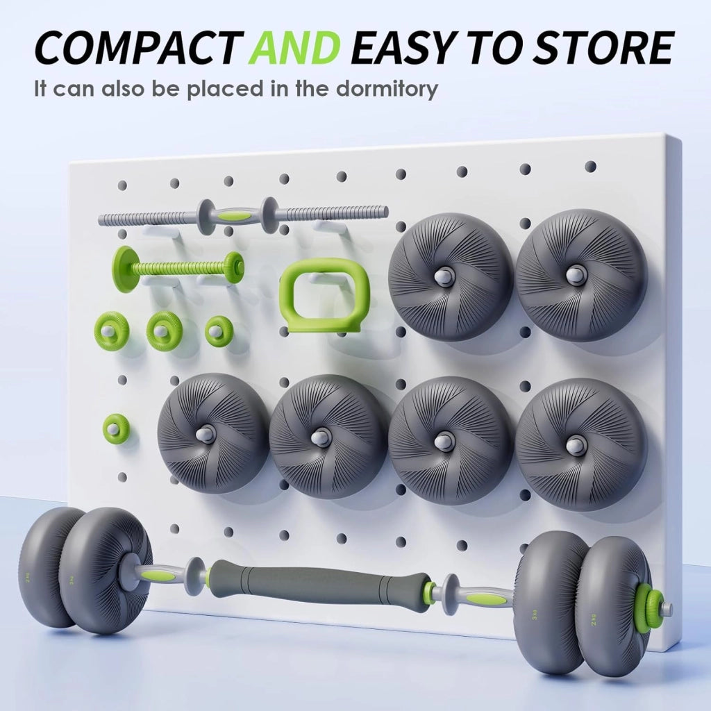 Set di Manubri Regolabili 4 in 1 Kettlebell, Bilanciere, 20 kg 25 kg Manubri Palestra a Regolazione Rapida Attrezzi Palestra Casa Supporto Flessioni per L'allenamento palestra di casa