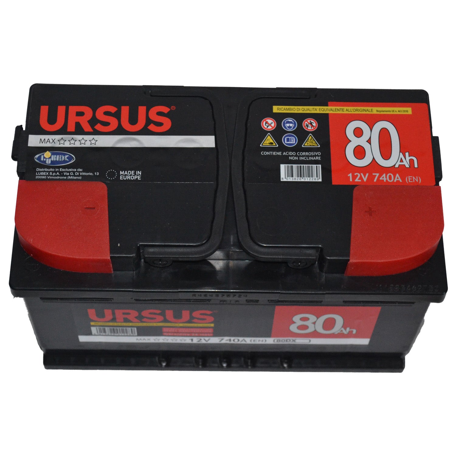 BATTERIA X AUTO URSUS 80 Ah