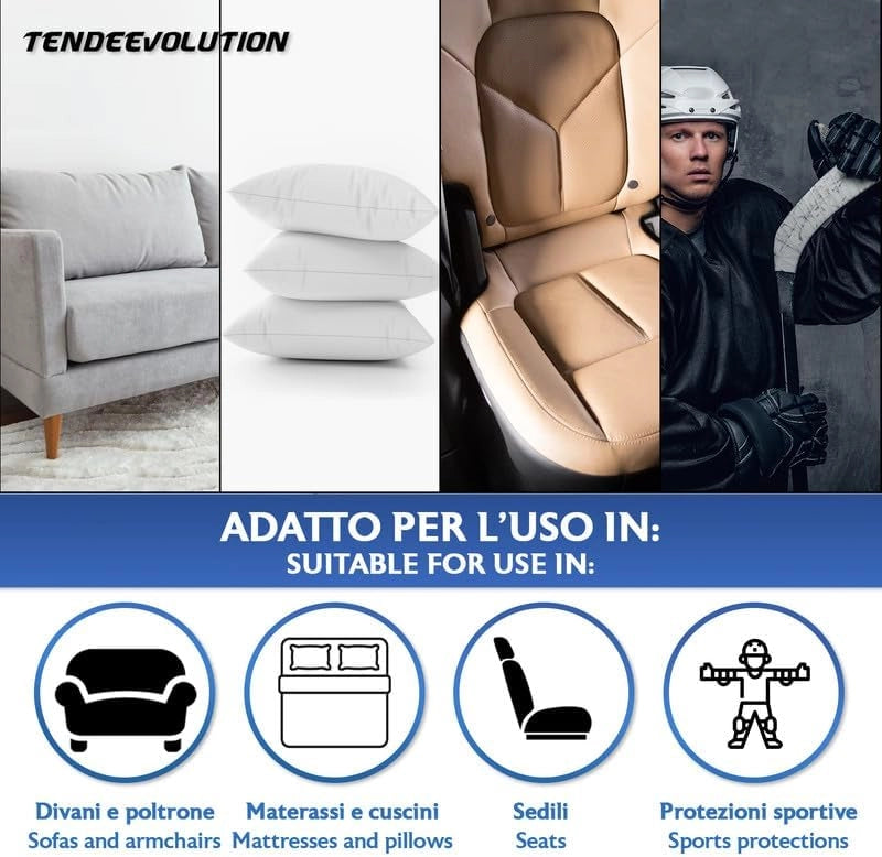 Gommapiuma Divani Spessore 3cm - Lastra 2x1m - Densità 30 - Imbottitura Poliuretano Espanso - Sedie, Panche, Lettini
