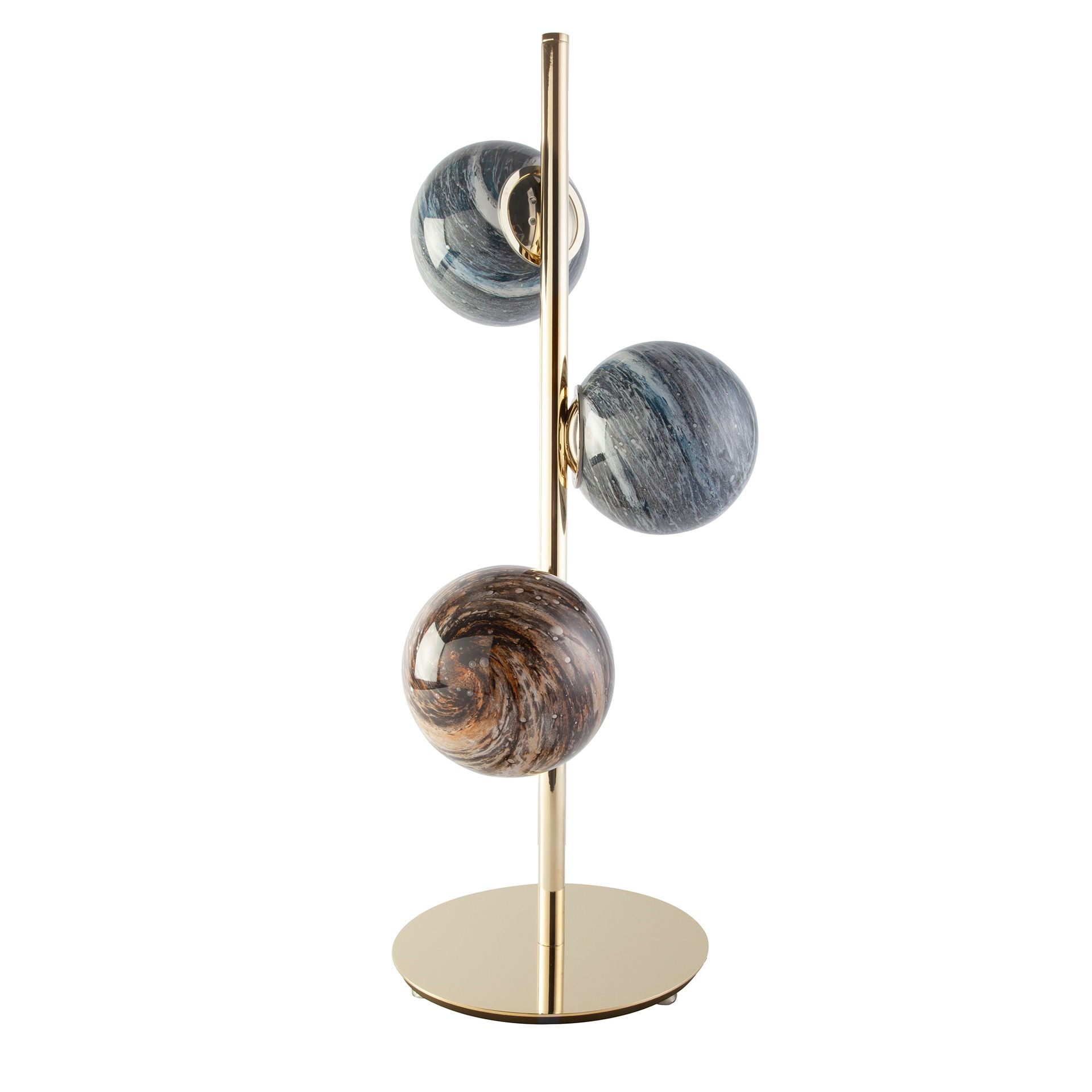 Lampada da tavolo in acciaio inox