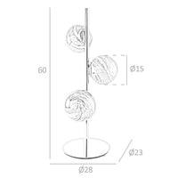 Lampada da tavolo in acciaio inox