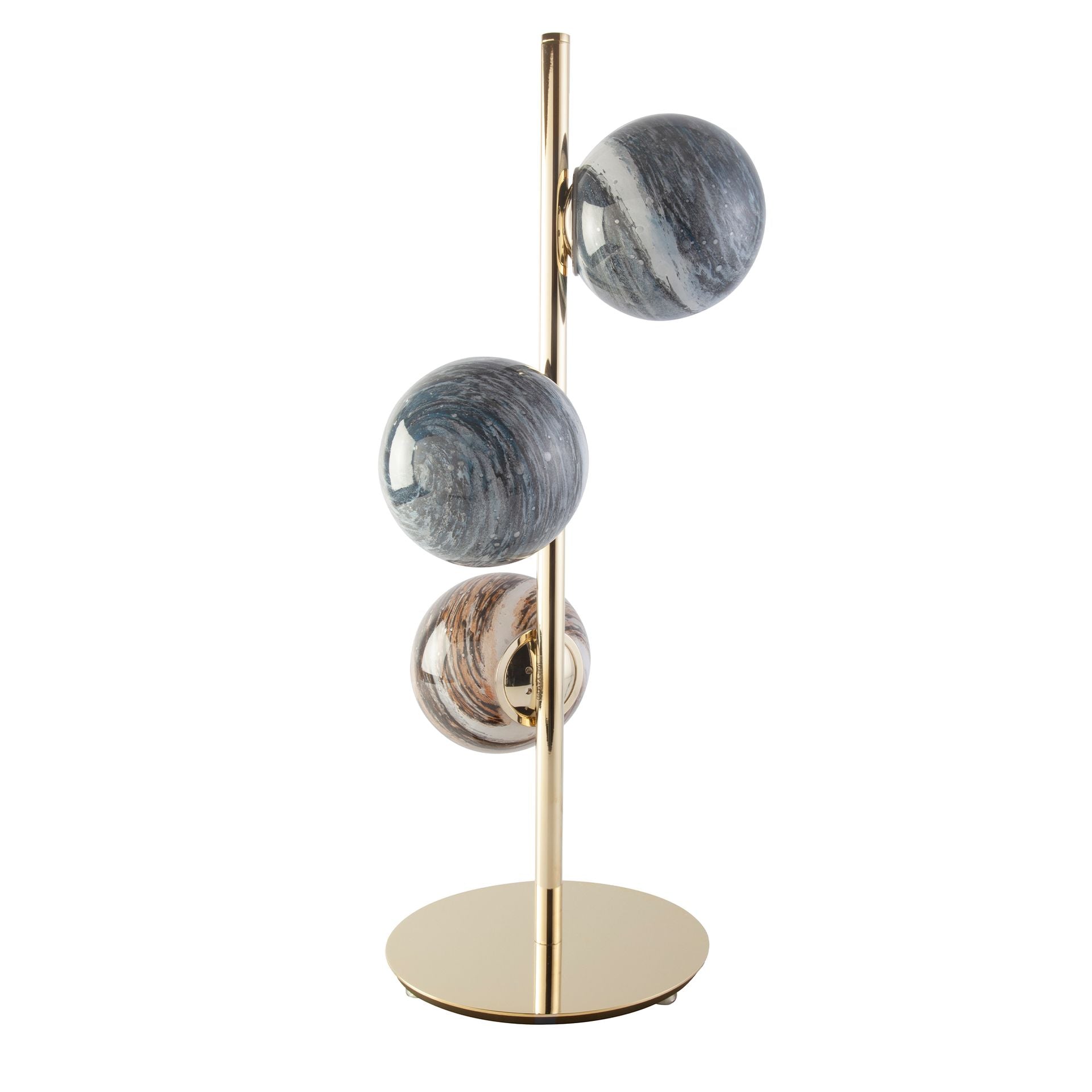 Lampada da tavolo in acciaio inox