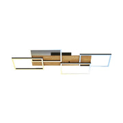 Applique Contemporanea Cornice Metallo Nero Led Integrato 50W Da 2700 A 5000K