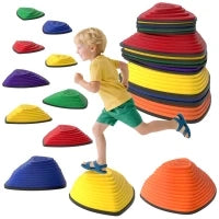 Set di 11 pietre di equilibrio, Design antiscivolo, per interni & esterni, impilabile, Colorato
