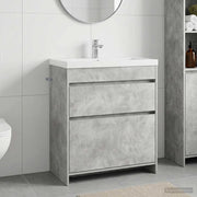 Mobiletto da Bagno Sotto Lavabo Grigio Cemento 890739