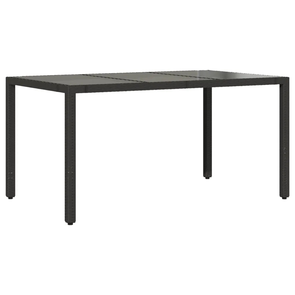 Set da Pranzo da Giardino 7 pz Nero con Cuscini in Polyrattan 3276696