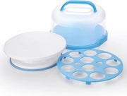 Contenitore per cupcakes e muffins con coperchio e maniglia - 10 pezzi - contenitore di conservazione e trasporto per cupcakes e muffins - contenitore per torte
