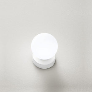 Lampada Da Scrivania Contemporanea Maga Metallo Bianco Vetro 1 Luce G9