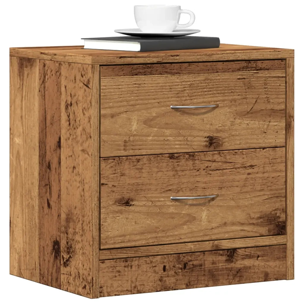 Comodino Legno Vecchio 40x30x40 cm in Truciolato 855924
