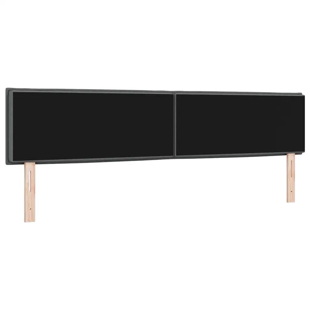 Testiera | Testata LED con strisce LED Grigio scuro 200 cm Tessuto