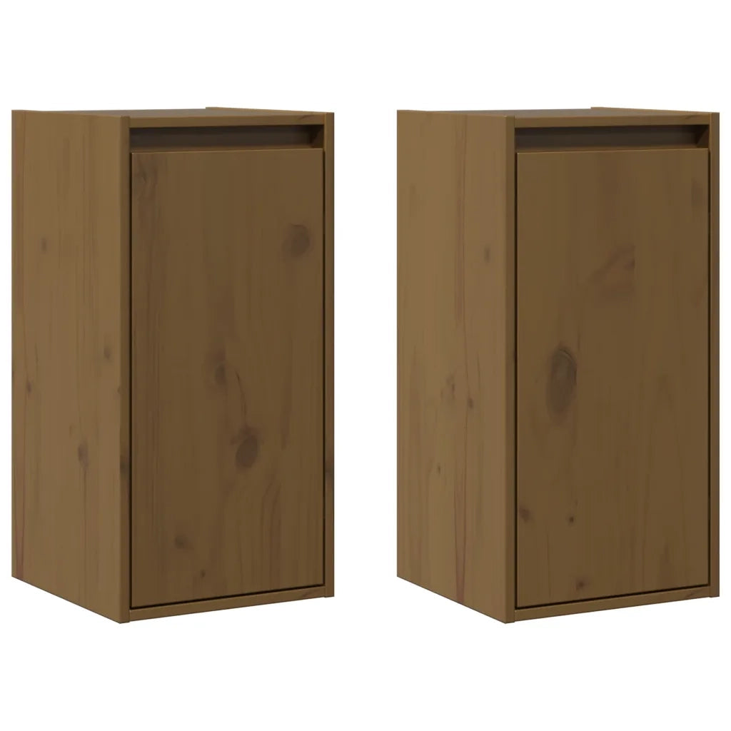 Pensili Marrone Miele 2pz 30x30x60 cm in Legno Massello di Pino cod mxl 33100