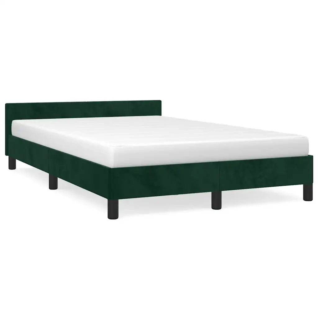 Giroletto con Testiera Verde Scuro 120x190 cm in Vellutocod mxl 91418