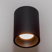 NIKOS plafoniera moderna faretto cilindro esterno da soffitto GU10 LED luce bagno cucina vetrina bar 230V COLORE NERO