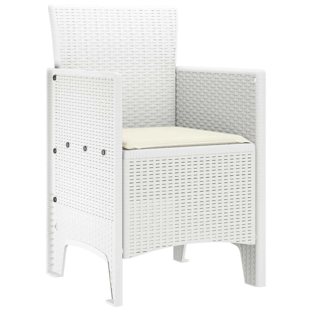 Sedia da Giardino 4 pz | Sedie da Esterno Bianco 53 x 49 x 85 cm Polipropilene