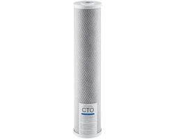 Patrono di sostituzione per filtro d'acqua per uso domestico, blocco di carbone CTO 4,5“ x 20“, compatibile con sistemi di filtraggio a 3 trappole per uso domestico, riduce cloro, sapore sgradevole e odori.