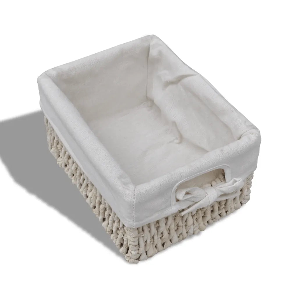 240796 Wooden Storage Rack 3 Weaving Baskets White  cod mxl 62485
