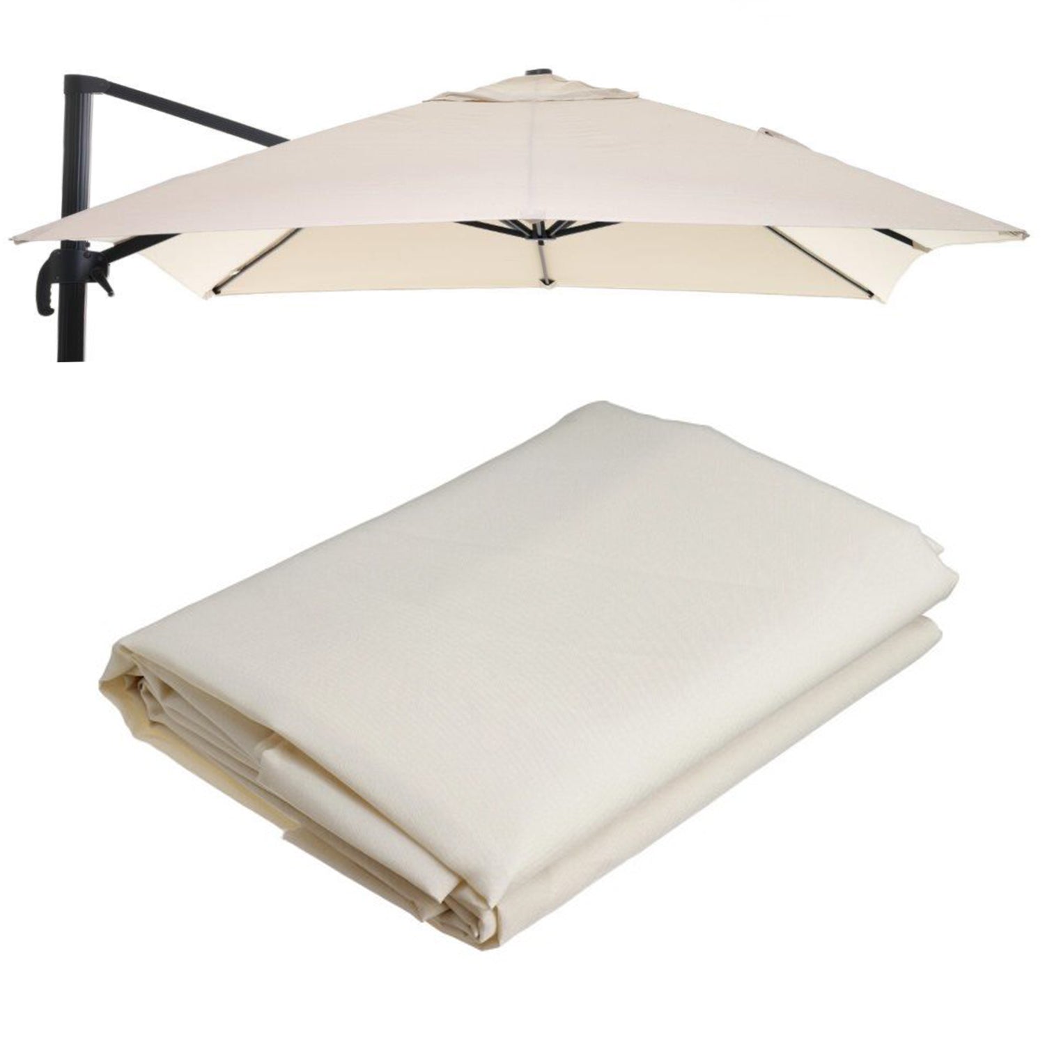 Marvin Telo Ricambio Per Ombrellone Palo Decentrato Giardino Senso 3X3 3X4 Copertura Esterno Ecrù/3 X 4