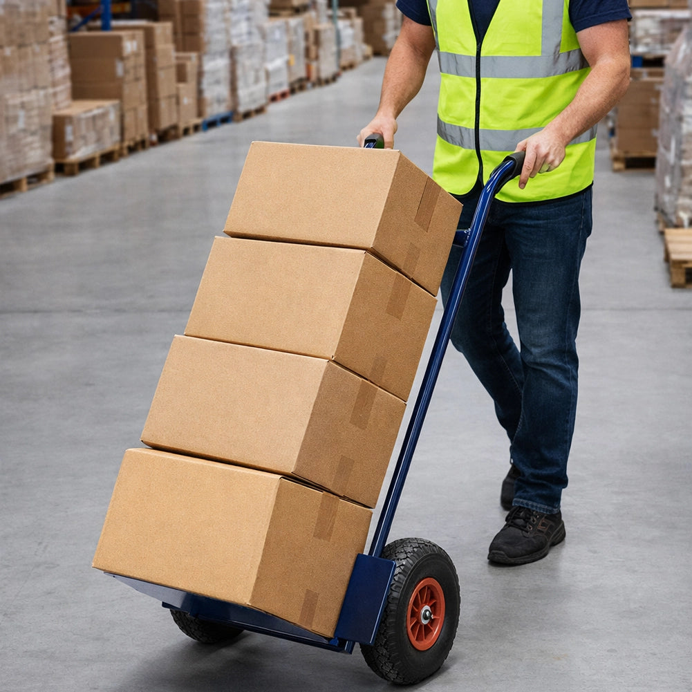Carrello per Traporto Universale con Ruote Pneumatiche Portata 200kg Ergonomico