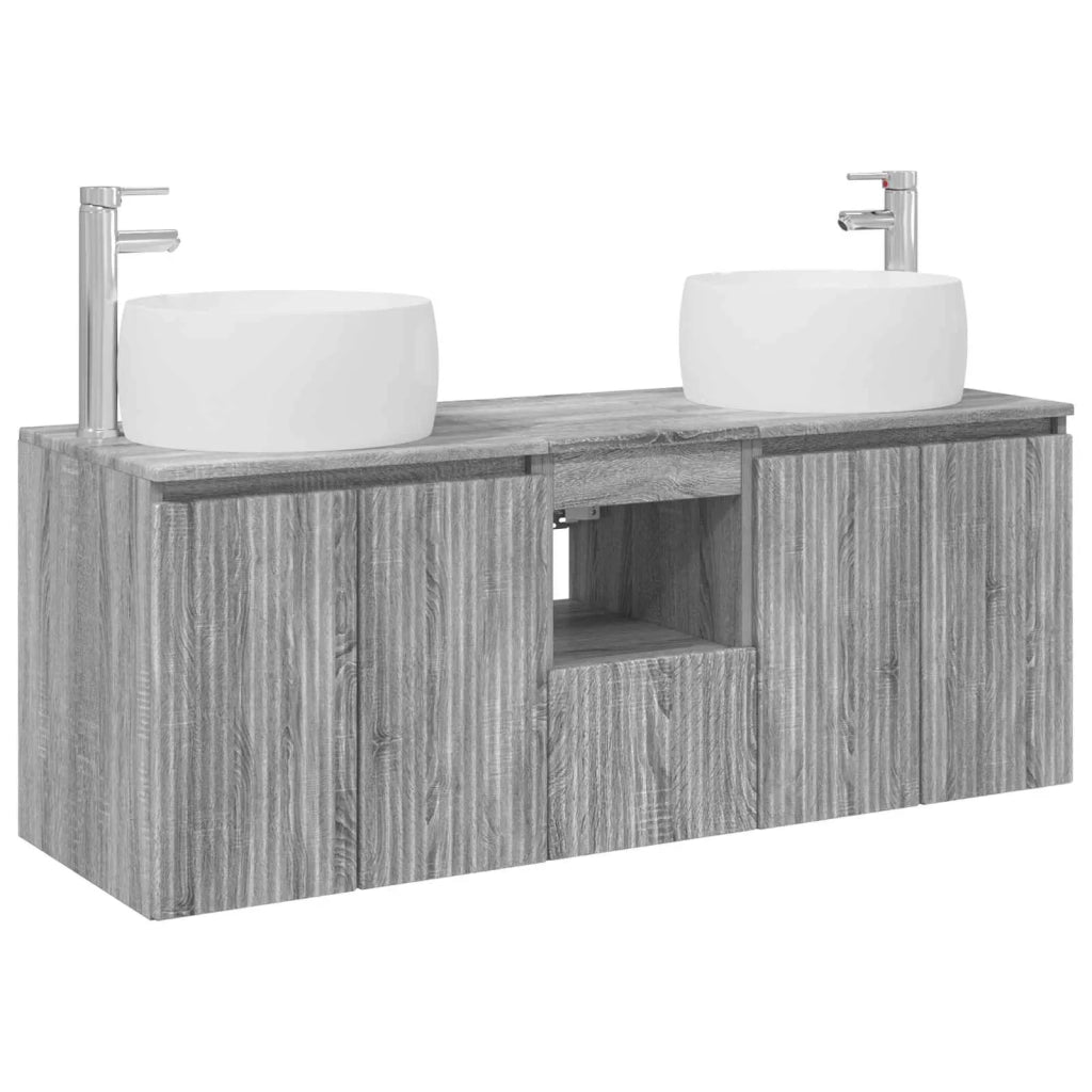 Set di Armadi da Bagno 3 pz Sonoma grigio 49,5 x 44,5 x 66 cm 3405723