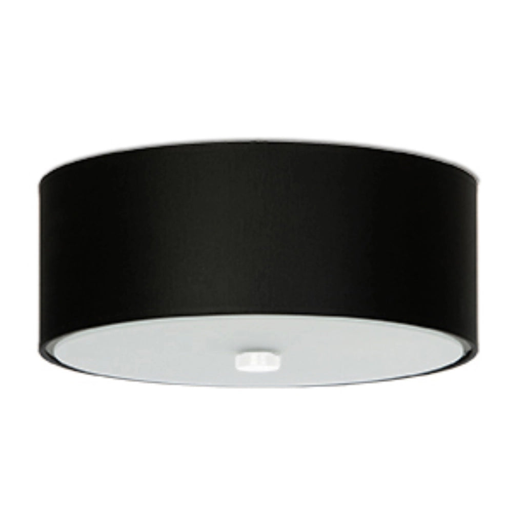 Plafoniera soffitto rotonda nera Ø30 GRADUS 3xE27 Pure