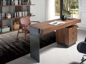 Lampada da tavolo alluminio oro e acciaio nero