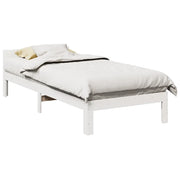 Giroletto senza Materasso Bianco 90x200 cm Legno Massello Pino 859233