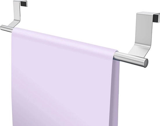Asciugamani da parete in acciaio inossidabile 35cm - Con chiodi e placchette protettive inclusi - Ideale per cucina e bagno
