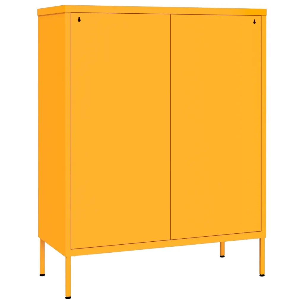 Cassettiera Giallo Senape 80x35x101,5 cm in Acciaio 336146
