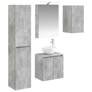 Set di Armadi da Bagno 5 pcs Grigio Cemento 50 x 14,5 x 70 cm 3407290