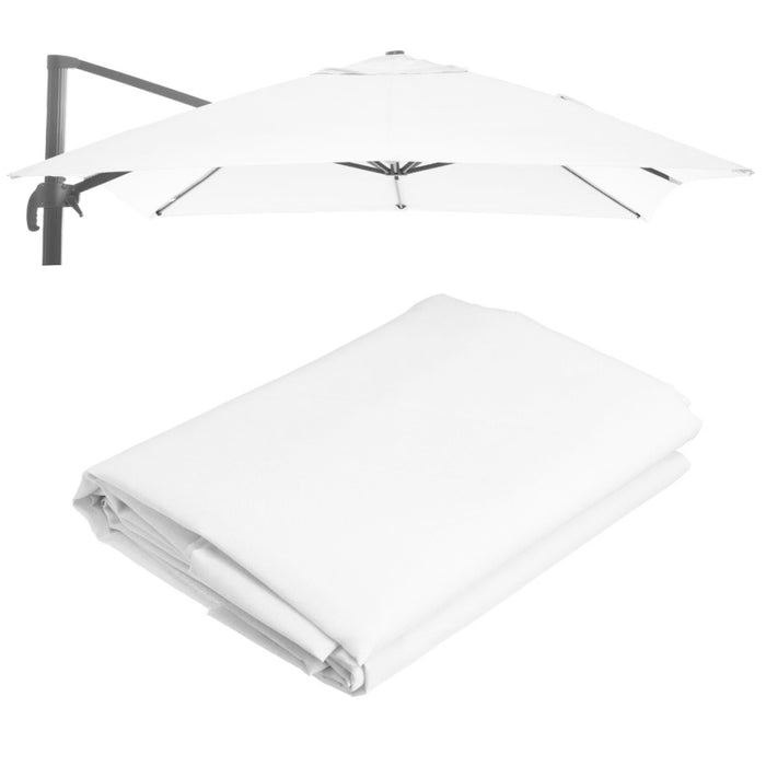 Marvin Telo Ricambio Per Ombrellone Palo Decentrato Giardino Senso 3X3 3X4 Copertura Esterno Bianco/3 X 4