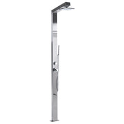 Set Doccia Miscelatore da Giardino per Esterni in Acciaio Inox e ABS Color Argento con Funzione Pioggia Moderno