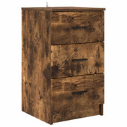 Comodino | Armadio da Notte | Mobiletto da notte Rovere fumo 38 x 38 x 66 cm Legno multistrato