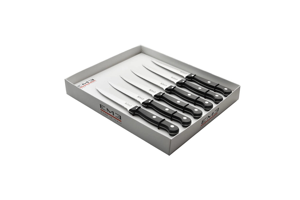 Set Coltelli per Bistecca 6 Pezzi in Acciaio Eme Rodeo