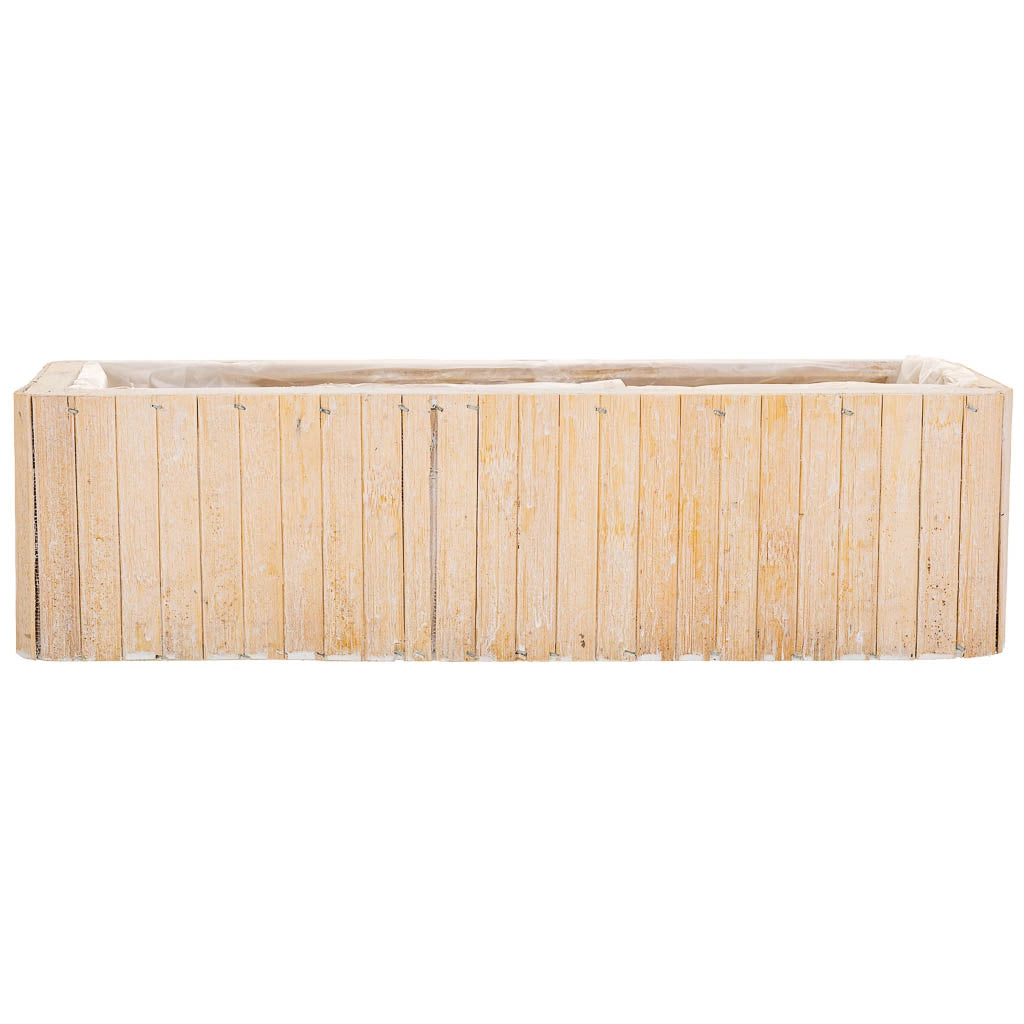 Cesto rettangolare in legno marrone 40,5x14,5x11h