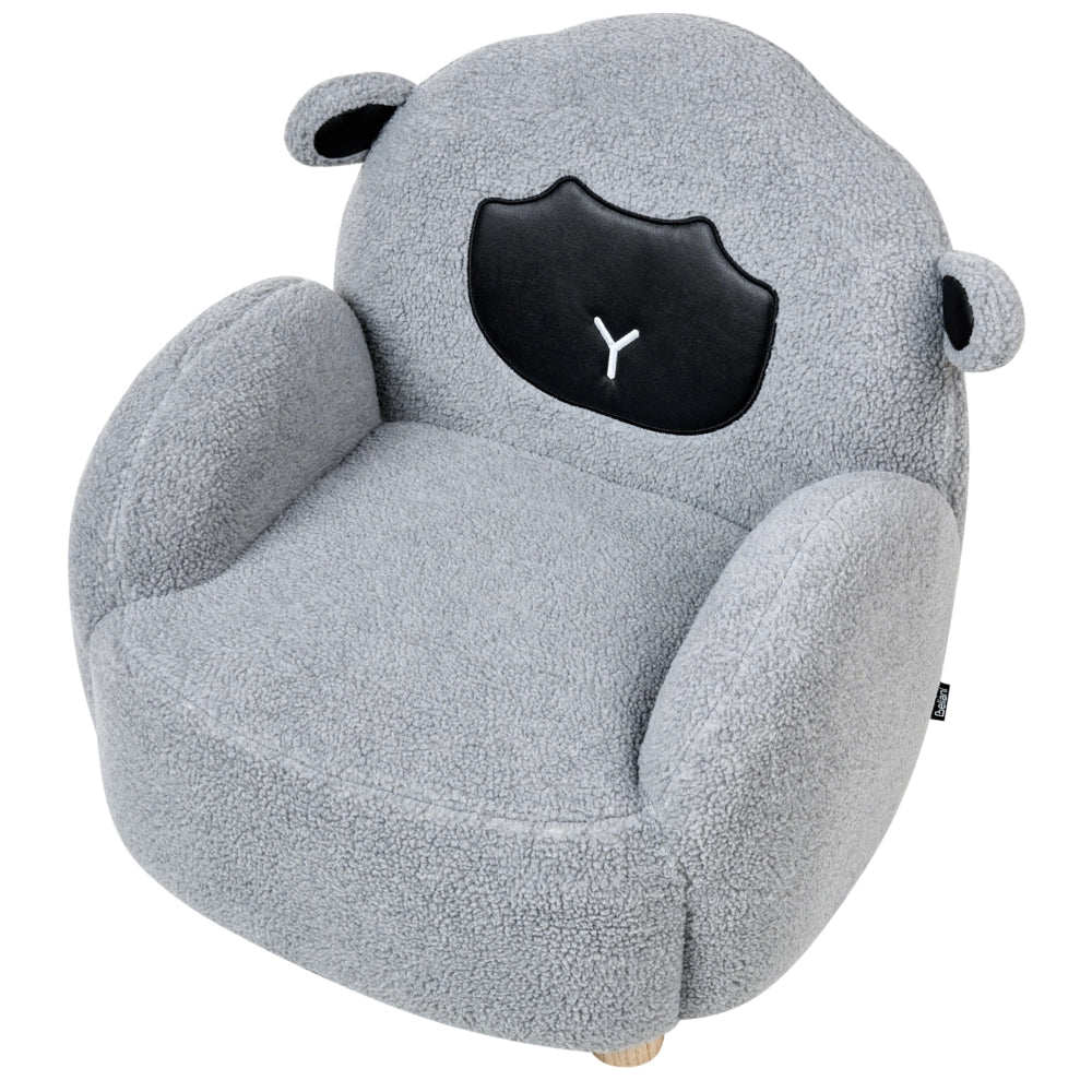 Poltrona per bambini Tessuto Grigio motivo pecora Tappezzeria Sedia bassa per bambini FormaPoltrona per bambini Tessuto Bianco sporco motivo pecora Tappezzeria Boucle Sedia bassa per bambini Forma