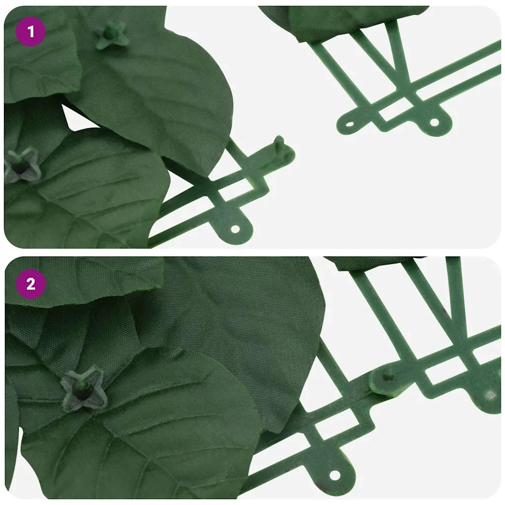 Paravento da Balcone con Foglie Verde Scuro 200x75 cm 367840