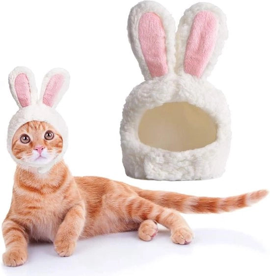 Costume da gatto adattabile per gatti e cuccioli con orecchie di coniglio per cosplay pasquale