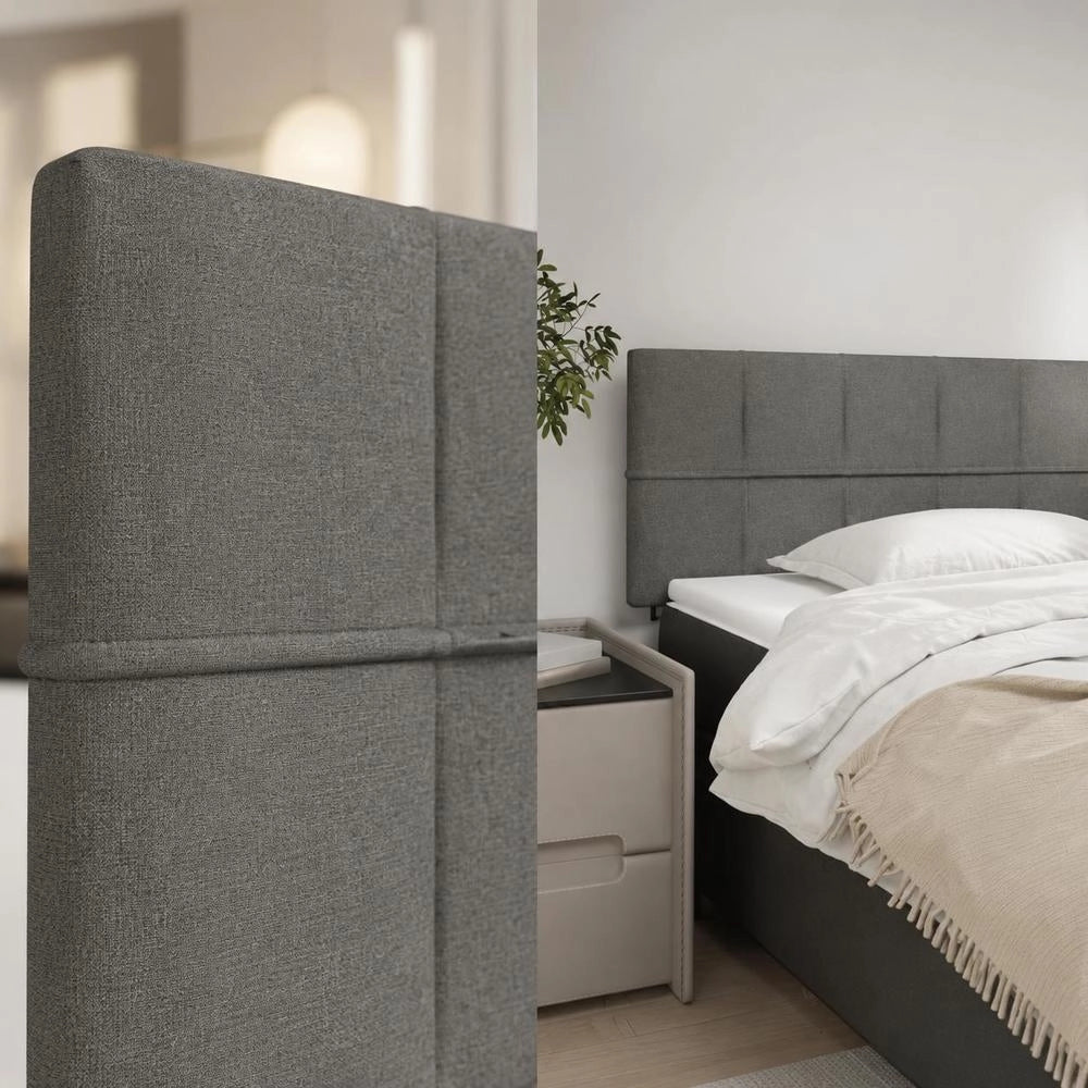 Headboards, 2 Pieces, Dark Grey, 72x5x78/88 Cm, Fabric
