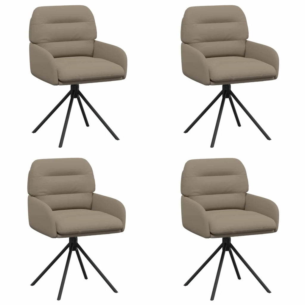 Sedie da pranzo girevoli 4 pcs Similpelle Cappuccino 3428262