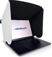 Zonnetenda v4 - Clip per zonnetenda in gomma - Ombrello per laptop per lavoro all'aperto - Breve ombrello in materiale bianco opaco